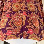 Loft Ann Taylor  Purple Paisley Long Sleeve Shift Dress Medium Fall Warm Colors Photo 7