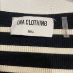 LNA  CLOTHING WOMENS BLACK WHITE STRIPE LONG SLEEVE BLOUSE SMALL Photo 2