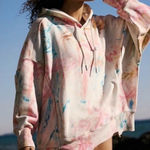 Free People Movement Sprint to the Finish Printed Hoodie in Marble Ivory Combo Photo 0