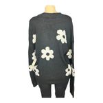 No Boundaries #823  Women's Medium Button-Front Floral Cardigan, Black Photo 6