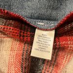 BKE  denim jacket with plaid wool blend back detail M Photo 6