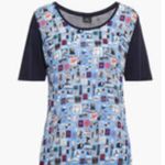 Paul Smith printed silk crepe de chine and modal jersey shirt blue M Size M Photo 1