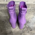Allegra K  Purple Heeled Boots 6 Photo 3
