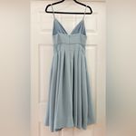 NBD  x Revolve Henri Midi Dress in Shadow Blue Pleated cocktail sz Small Photo 7