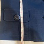 Talbots Petites Navy Cotton Blend Blazer Jacket Three Buttons Pockets Size 12P Photo 11