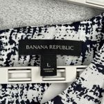 Banana Republic  Dress L Black White Abstract Print Preppy Office Business Party Photo 6