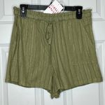 Roller Rabbit NEW Small Lurex Shadow Stripe Laina Short Olive Green Womens Photo 1