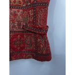 The Territory Ahead  Red Print Tapestry‎ Vest Zip Front Side Tabs Lined Size 14 Photo 5
