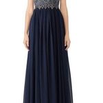 Badgley Mischka Navy Blue Ballerina Gown Size 0 US $1,100 Photo 0