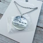 Silver Tone Mama Bear Pendant Necklace Photo 1