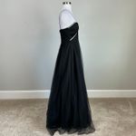 Blondie Nites  Tulle Rhinestone Strap Ball Gown Black Size 15 Formal Dress Photo 2