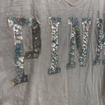 PINK - Victoria's Secret PINK Victoria’s Secret Watercolor Sequin Bling Oversized White T-Shirt, M Photo 3