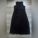 Magaschoni  Black Sleeveless Crew Neck Maxi Dress L Classic Holiday Fall Winter Photo 1