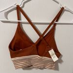 Aerie  Size XS Ribbed Stripe Hem Strappy Scoop Sports Bra‎ Medium Support NWT Photo 5