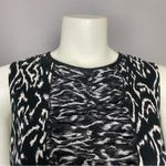 Elie Tahari For Nordstrom Dress Women Size 8 Black White Ruffle Front Sheath Photo 9