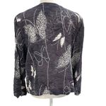 Citron Santa Monica Crinkle Embroidered Cut Out Topper Jacket size Large Petite Blue Photo 2