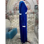 maxi dress velvet blue lace gothic formal Size 12 Photo 9