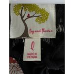 Fig and Flower Boho Patchwork Peasant Blouse – Size L Black Size L Photo 2