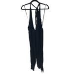 Lulus Lolinda Black Convertible Halter Jumpsuit S Pockets Photo 1