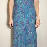 Scarlett Vintage Blue Paisley Midi Dress Fits like Size 8 Photo 0