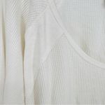 Free People  Santa Clara V-Neck Thermal‎ Soft White Sz Small Photo 2