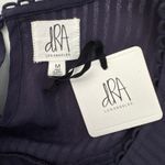 dRA Los Angeles Ruffle Blouse Size Medium Navy Blue Long Sleeve Romantic Chic Photo 8