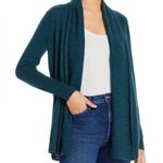 Bloomingdales C by Cashmere Open-Front Cardigan in Heather Spruce, Size S NWT Photo 5