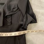 J.Crew NWT Size S Goldie Top Black Satin Long Sleeve Ruffle Collar Tie Front Photo 9