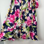 NWT Tori Richard Honolulu Womens Floral Wrap Dress Sz 8 Navy Pink Tencel Blue Photo 8