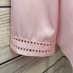 Vintage Pink Satin Button Down Pajama Shirt Photo 4