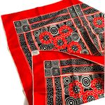 Vintage Scarf Made in Japan Burmel Original Red Photo 1