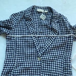 Cynthia Rowley linen gingham blazer, blue & white. 100% linen. NWOT. Size S Photo 6