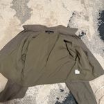 Amanda & Chelsea  Olive Cotton Bouclé Zip Bomber Jacket Size XS Photo 3