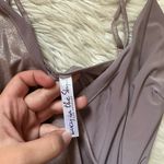 Lucy in the Sky Kloe Asymmetrical Dress In Taupe Gold Photo 2