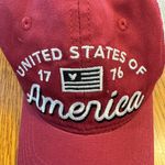 Women's United States Of America Trucker Hat Mesh Snapback Baseball‎ Cap Red Photo 1