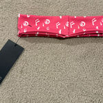 Pink & white FIVE headband #headband Photo 0