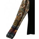 SheIn Festival Black Top Large Boho Artsy Sheer Floral Paisley‎ Statement Sleeves Photo 6