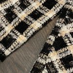 Marlo Coutre Thread Textured Knit Jacket Fringe Size M/L Black Size L Photo 6