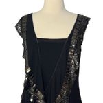 Karen Millen  Silk Beaded Sequin Mini Dress Asymmetric Party Formal Red Carpet 8 Photo 5