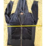 Juicy Couture Vintage  Forever Velour Full Zip Hoodie Crown Logo Blue Womens‎ XL Photo 9