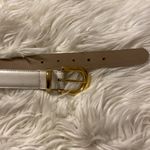 Capezio  Genuine Leather Women Belt size XL long 40”color white Photo 3