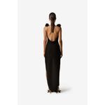 Coperni Feather Boa Jersey Midi Dress in Black 42 New Womens Backless Size undefined Photo 12