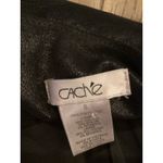 Cache  open front cardigan jacket duster Faux Suede Soft Motto Black Zipper 6 Photo 8