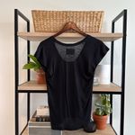 Citizens of Humanity Inessa Slub Jersey Knit Short Sleeve Black Tee, Size XS Photo 3