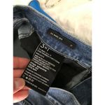 3x1  NYC Denim Shredded Crop Raw Hem Regular Fit Dark Wash Jeans Size 27 Photo 3