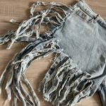 Womens High Waisted Denim Short Summer Wide Leg Raw Hem Hot Shorts Exotic s: XXL Blue Photo 4