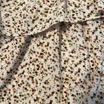 NWT Byinns szL flowery tiered skirt puffy sleeve gathered bodice open back dress Brown Size L Photo 12