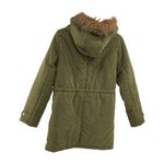Meaveor army green olive faux fur lined hood M coat adjustable waist soft shell Size M Photo 1