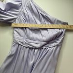 Self Portrait Lilac One Shoulder Midi‎ Dress Sz 10 Pleated Tiered Wedding Pastel Purple Photo 11