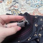 French Connection WOMENS  SIZE UK M NAVY MIX CREW PULLOVER BLOUSE TOP FRILL TRIM Photo 6